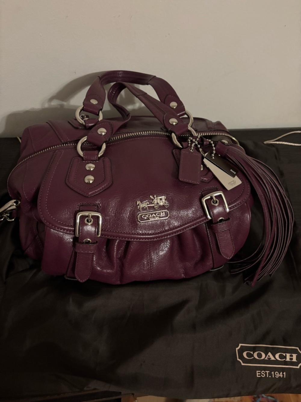 Coach Madison Brynne leather satchel - Picture 2 of 8